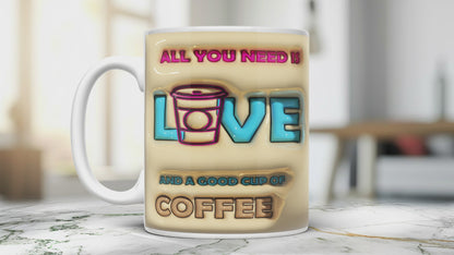 Juokingas kavos mėgėjo puodelis