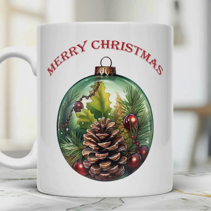 Merry Christmas Mug: 11 Oz Ceramic Coffee Cup, Holiday Decor