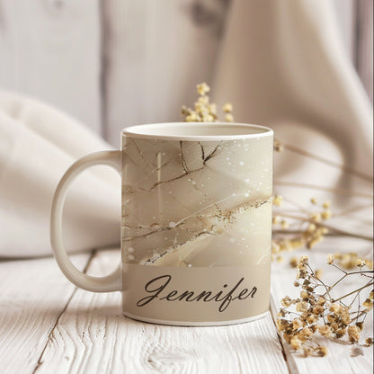 Personalized Marble Effect Coffee Mug