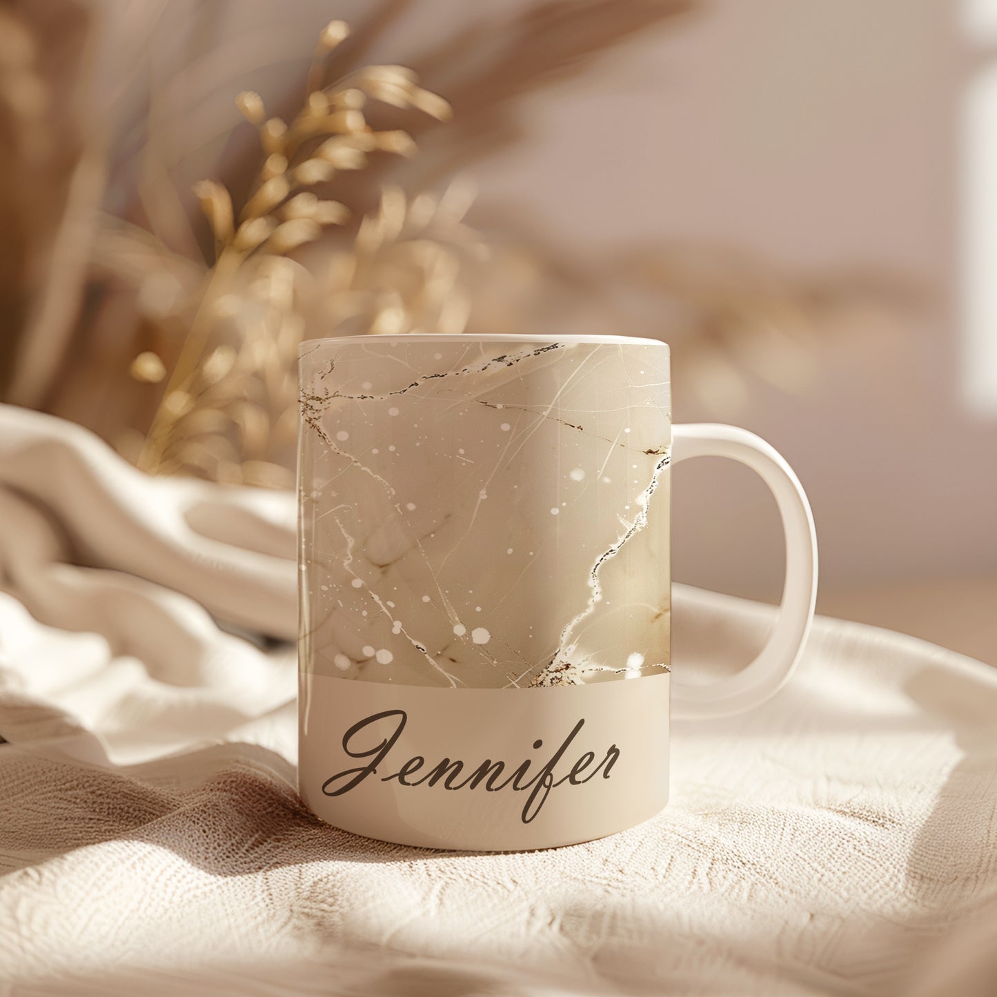 Personalized Marble Effect Coffee Mug