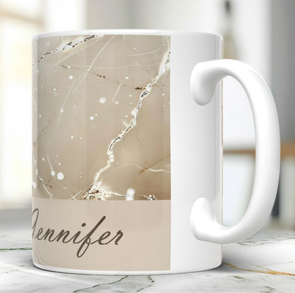Personalized Marble Effect Coffee Mug