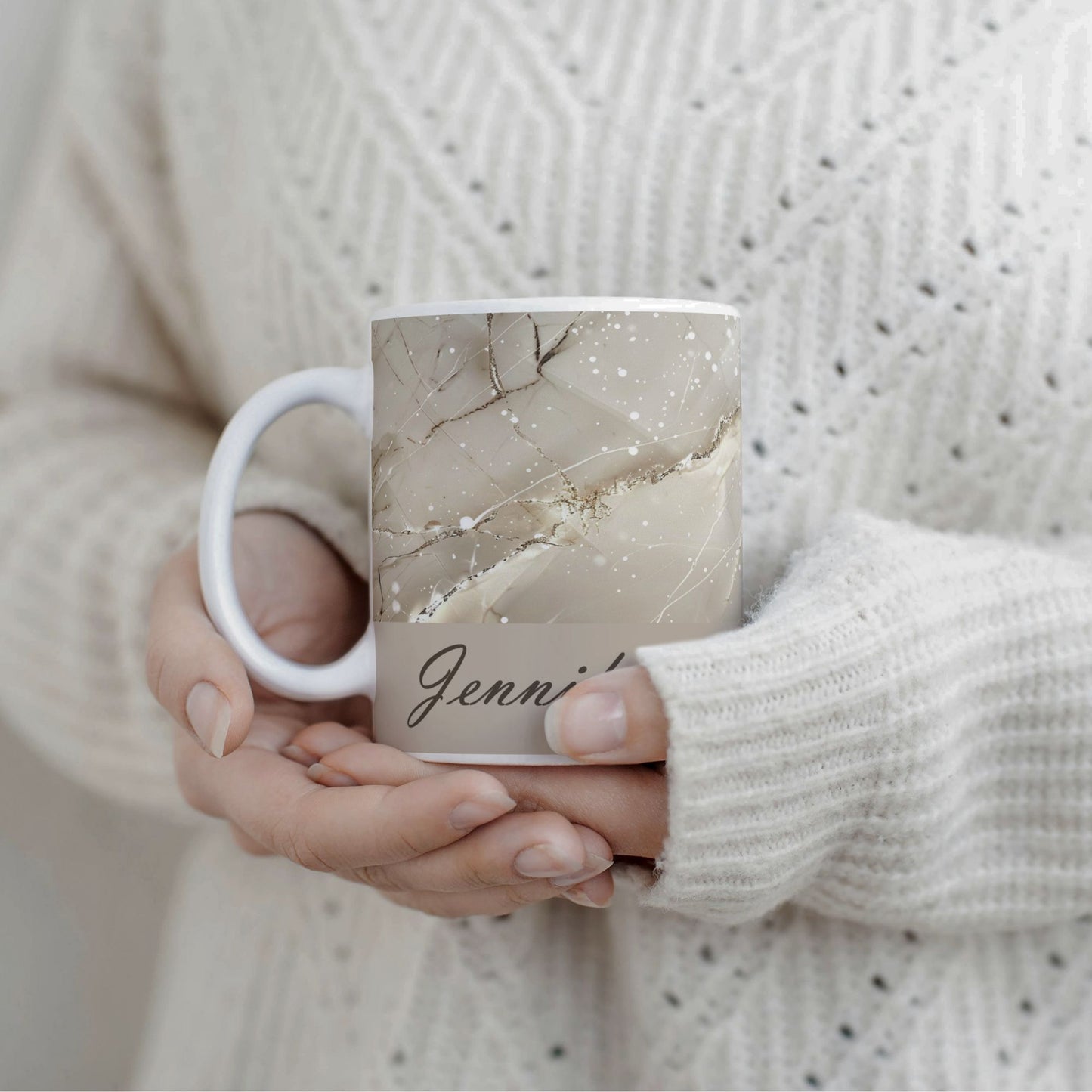 Personalized Marble Effect Coffee Mug