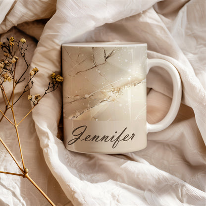 Personalized Marble Effect Coffee Mug